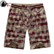 Load image into Gallery viewer, Bermuda Male Hot 2020 Summer Elastic Waist Mens Plaid Shorts Classic Design Breeches Cotton Casual Beach Short Pants Big Size 44