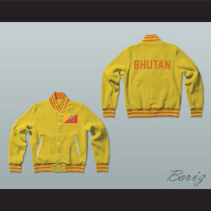 Bhutan Varsity Letterman Jacket-Style Sweatshirt