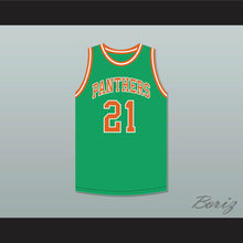 Load image into Gallery viewer, Bill Sharman 21 Porterville High School Panthers Green Basketball Jersey 1