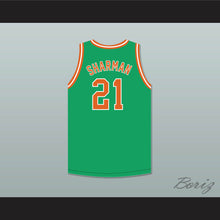 Load image into Gallery viewer, Bill Sharman 21 Porterville High School Panthers Green Basketball Jersey 1