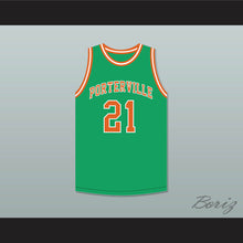 Load image into Gallery viewer, Bill Sharman 21 Porterville High School Panthers Green Basketball Jersey 2