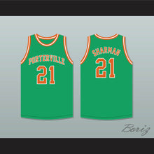 Load image into Gallery viewer, Bill Sharman 21 Porterville High School Panthers Green Basketball Jersey 2