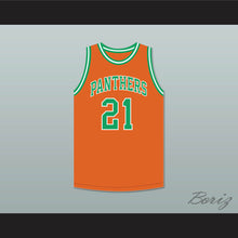 Load image into Gallery viewer, Bill Sharman 21 Porterville High School Panthers Orange Basketball Jersey 1