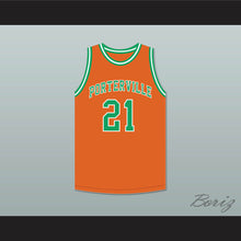 Load image into Gallery viewer, Bill Sharman 21 Porterville High School Panthers Orange Basketball Jersey 2