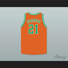 Load image into Gallery viewer, Bill Sharman 21 Porterville High School Panthers Orange Basketball Jersey 2