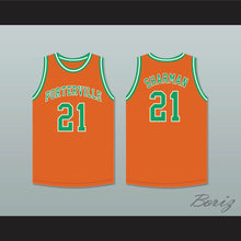 Load image into Gallery viewer, Bill Sharman 21 Porterville High School Panthers Orange Basketball Jersey 2