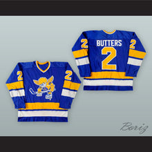 Load image into Gallery viewer, Bill Butters 2 Minnesota Fighting Saints Blue Hockey Jersey