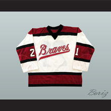 Load image into Gallery viewer, Bill Corkery 21 Boston Braves White Hockey Jersey