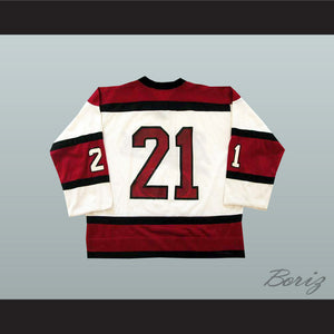 Bill Corkery 21 Boston Braves White Hockey Jersey