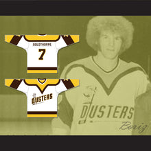Load image into Gallery viewer, Bill &#39;Goldie&#39; Goldthorpe 7 Binghamton Broome Dusters White Hockey Jersey