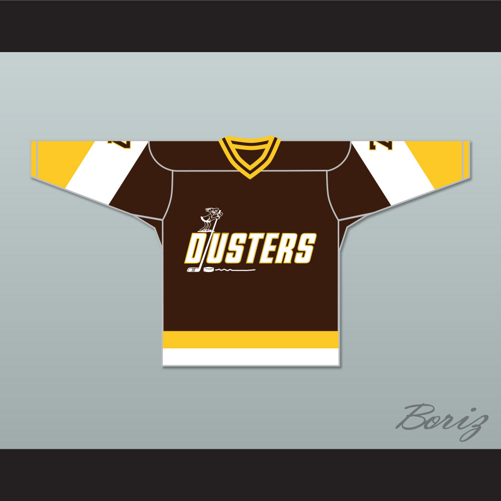 Bill 'Goldie' Goldthorpe 7 Binghamton Broome Dusters Brown Hockey Jersey 3