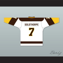 Load image into Gallery viewer, Bill 'Goldie' Goldthorpe 7 Binghamton Broome Dusters White Hockey Jersey 2