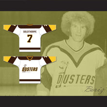 Load image into Gallery viewer, Bill 'Goldie' Goldthorpe 7 Binghamton Broome Dusters White Hockey Jersey 2