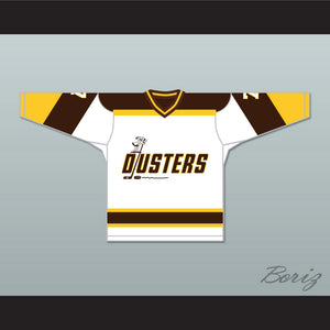 Bill 'Goldie' Goldthorpe 7 Binghamton Broome Dusters White Hockey Jersey 3