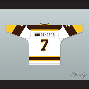 Bill 'Goldie' Goldthorpe 7 Binghamton Broome Dusters White Hockey Jersey 3