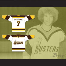 Load image into Gallery viewer, Bill &#39;Goldie&#39; Goldthorpe 7 Binghamton Broome Dusters White Hockey Jersey 3