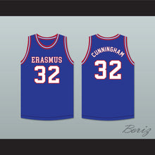 Load image into Gallery viewer, Billy Cunningham 32 Erasmus Hall High School Blue Basketball Jersey