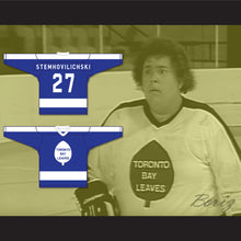 Load image into Gallery viewer, Billy Stemhovilichski 27 Toronto Bay Leaves Blue Hockey Jersey SCTV Power Play