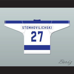 Billy Stemhovilichski 27 Toronto Bay Leaves White Hockey Jersey SCTV Power Play