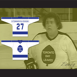 Billy Stemhovilichski 27 Toronto Bay Leaves White Hockey Jersey SCTV Power Play