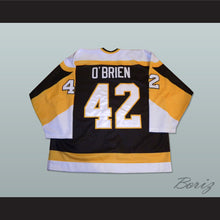 Load image into Gallery viewer, Jim O&#39;Brien 42 Binghamton Broome Dusters Brown Hockey Jersey