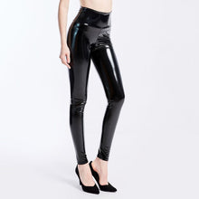 Load image into Gallery viewer, Black Pu Leather Pants Women High Waist Leather Leggings Trousers Women Thick Stretch Pantalon Mujer