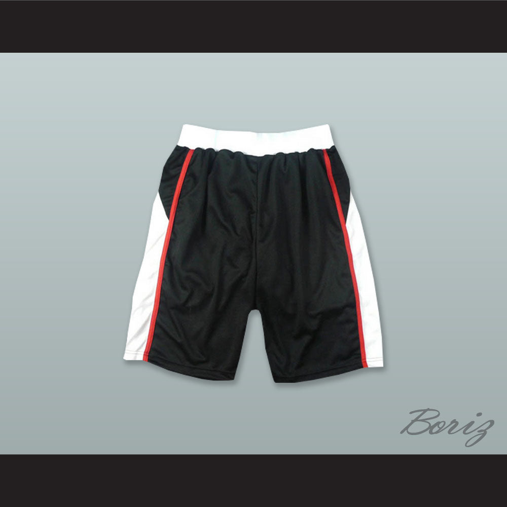 Black White and Red Basketball Shorts