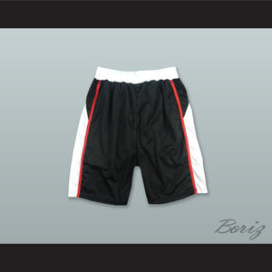 Black White and Red Basketball Shorts