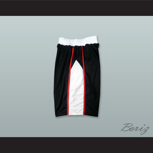 Black White and Red Basketball Shorts