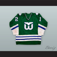 Load image into Gallery viewer, Blaine Stoughton 21 Hartford Whalers Green Hockey Jersey