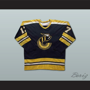 Blaine Stoughton 17 WHA Cincinnati Stingers Black Hockey Jersey