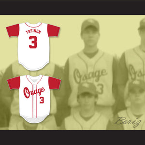 Blake Treinen 3 Osage City High School Indians White Baseball Jersey 2