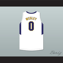 Load image into Gallery viewer, Blake Wesley 0 James Whitcomb Riley High School Wildcats White Basketball Jersey 2