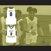Load image into Gallery viewer, Blake Wesley 0 James Whitcomb Riley High School Wildcats White Basketball Jersey 2