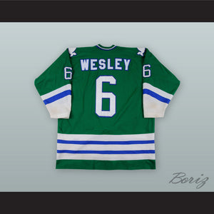 Blake Wesley 6 Hartford Whalers Green Hockey Jersey