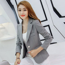 Load image into Gallery viewer, *Blazer Women New Arrivals 2019 Ladies Blazers Sleeve Long Business Office Suit Jackets Female Blue Purple Gray Blaser Femme*