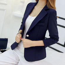 Load image into Gallery viewer, *Blazer Women New Arrivals 2019 Ladies Blazers Sleeve Long Business Office Suit Jackets Female Blue Purple Gray Blaser Femme*