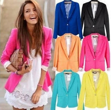 Load image into Gallery viewer, Blazer Women Suit Blazer Foldable Brand Jacket Made Of Cotton &amp;Spandex With Lining Vogue Refresh Blazers Fast Shipping