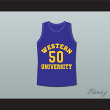 Load image into Gallery viewer, Shaq Neon Boudeaux 50 Western University Blue Basketball Jersey Blue Chips Movie