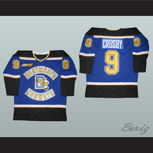 Load image into Gallery viewer, Sidney Crosby 9 Dartmouth Subways Major Midget Blue Hockey Jersey