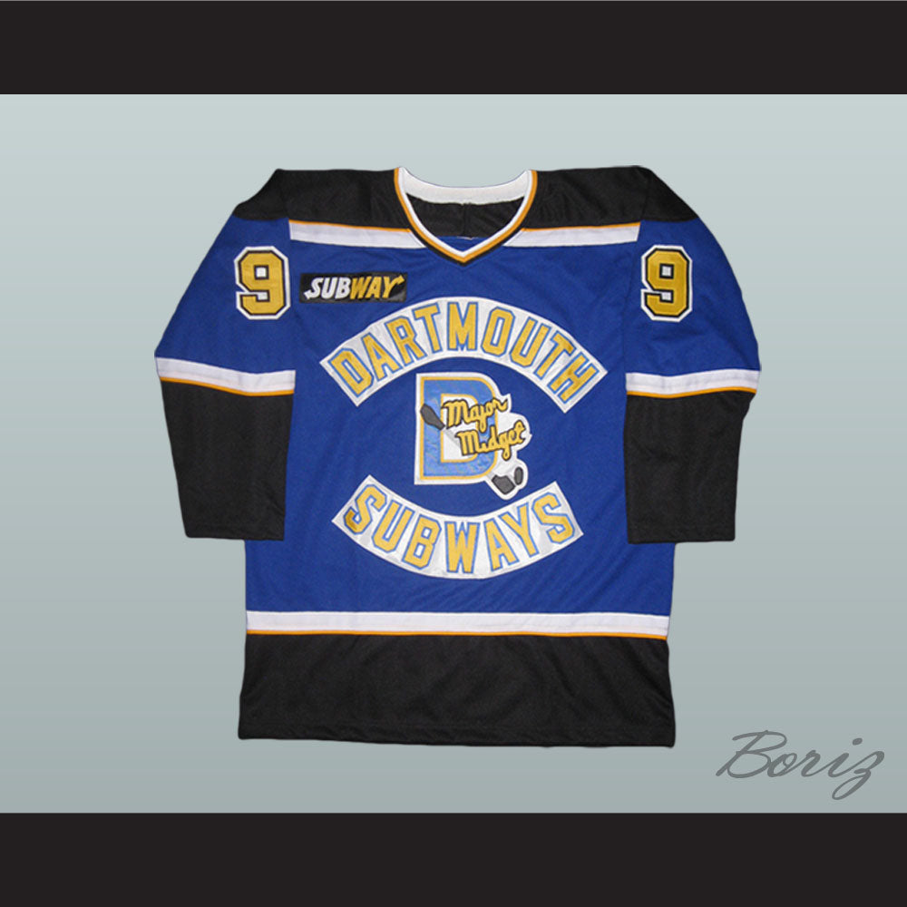 Sidney Crosby 9 Dartmouth Subways Major Midget Blue Hockey Jersey
