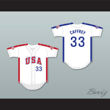 Load image into Gallery viewer, Bob Caffrey 33 1984 USA Team White Button Down Baseball Jersey