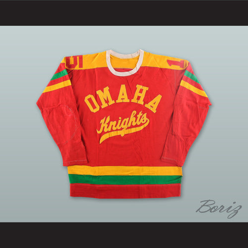 Bob Courcy 15 Omaha Knights Red Hockey Jersey
