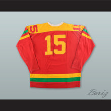 Load image into Gallery viewer, Bob Courcy 15 Omaha Knights Red Hockey Jersey