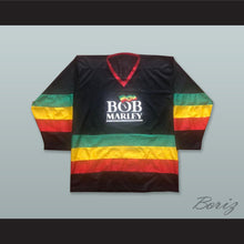 Load image into Gallery viewer, Bob Marley Black Hockey Jersey