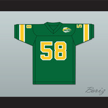 Load image into Gallery viewer, 1974-75 WFL Bob Creech 58 Shreveport Steamer Road Football Jersey with Patch