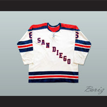 Load image into Gallery viewer, Bob Falkenberg 6 San Diego Mariners White Hockey Jersey