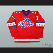 Load image into Gallery viewer, Bob Malcolm 3 Rochester Americans Red Hockey Jersey