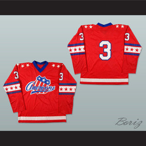 Bob Malcolm 3 Rochester Americans Red Hockey Jersey