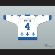 Load image into Gallery viewer, Bob Whyte 4 Le National de Québec White Hockey Jersey- Lance et compte (He Shoots, He Scores)